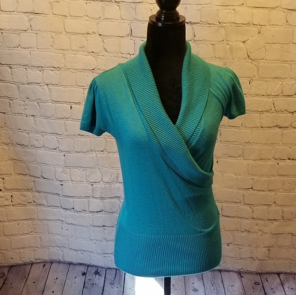 BCX Tops - Adjustable wrap-style Medium teal top